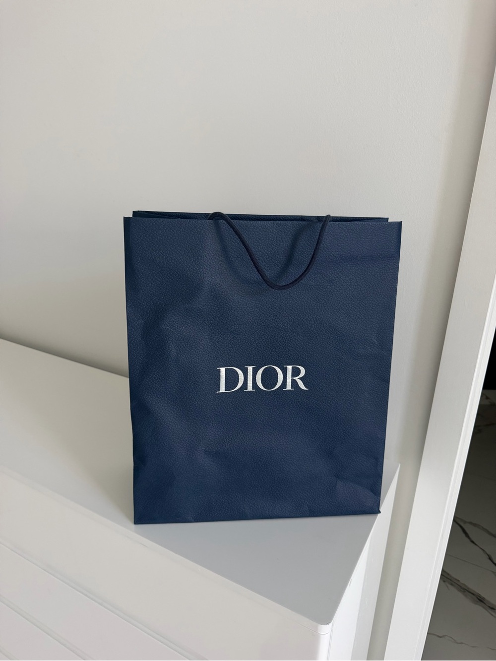 Dior Dark Blue Logo Tote Bag